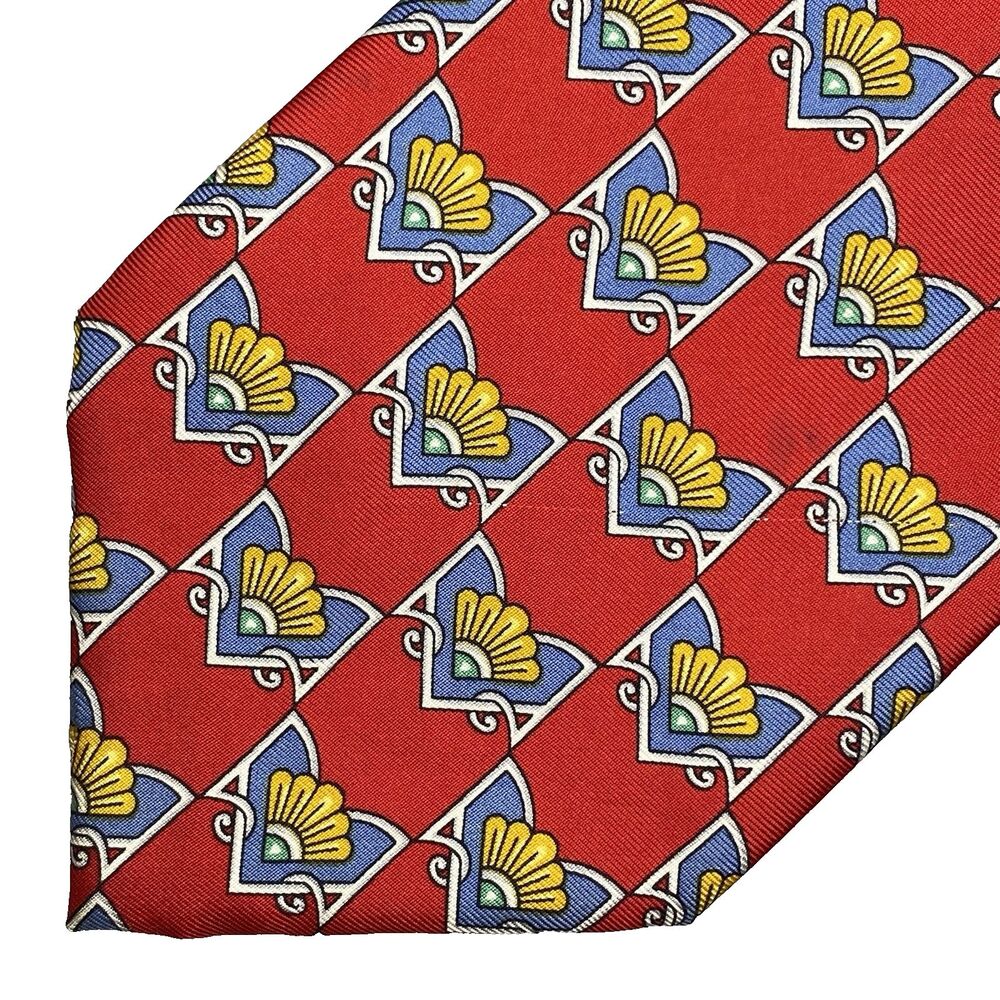 Paolo Gucci Mens Silk Tie Italy X Long Wide Vintage 1980s Equestrian Mens